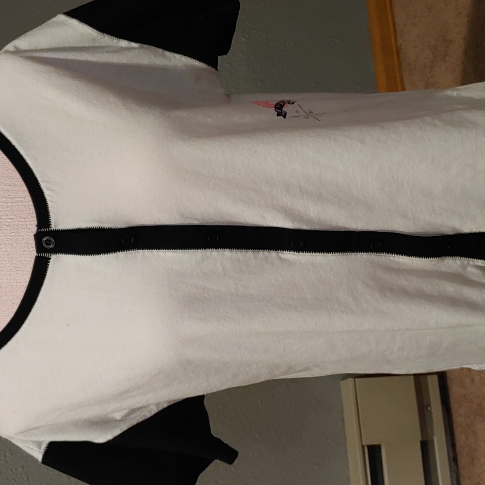 Fox Racing Button Down T-shirt Size S/M